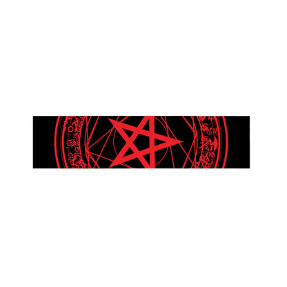 Magic Pentagram Symbol Print Bed Runner