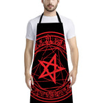 Magic Pentagram Symbol Print Bib Apron With Pocket
