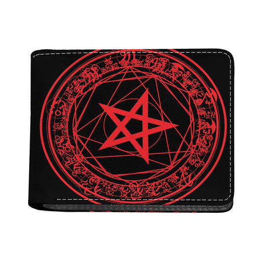 Magic Pentagram Symbol Print Bifold Wallet
