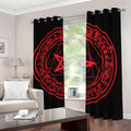 Magic Pentagram Symbol Print Dimout Grommet Curtains