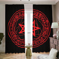 Magic Pentagram Symbol Print Dimout Pencil Pleat Curtains