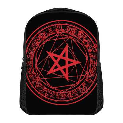 Magic Pentagram Symbol Print Casual Backpack
