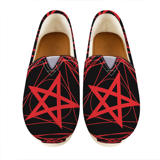 Magic Pentagram Symbol Print Casual Shoes