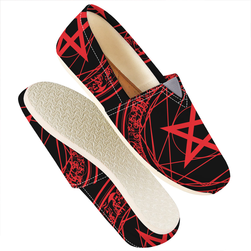 Magic Pentagram Symbol Print Casual Shoes
