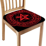 Magic Pentagram Symbol Print Chair Cushion Cover