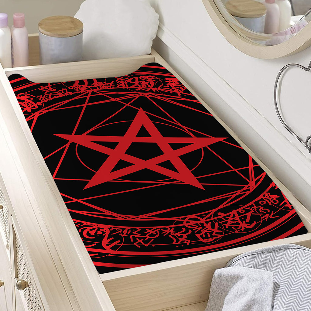 Magic Pentagram Symbol Print Changing Pad Cover