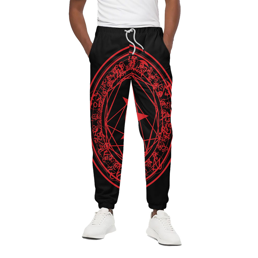 Magic Pentagram Symbol Print Cotton Pants