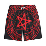 Magic Pentagram Symbol Print Cotton Shorts