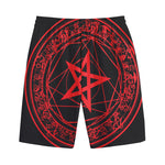 Magic Pentagram Symbol Print Cotton Shorts