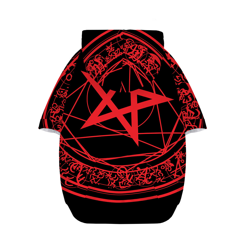 Magic Pentagram Symbol Print Dog Zip Up Hoodie