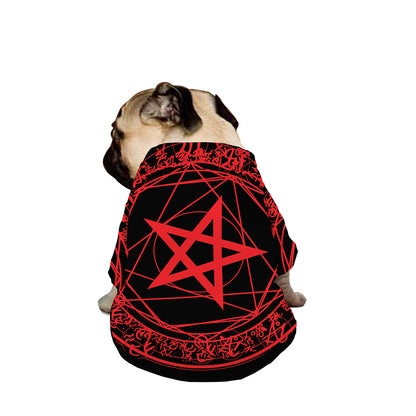 Magic Pentagram Symbol Print Dog Zip Up Jacket