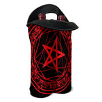 Magic Pentagram Symbol Print Double Neoprene Wine Tote