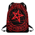 Magic Pentagram Symbol Print Drawstring Backpack