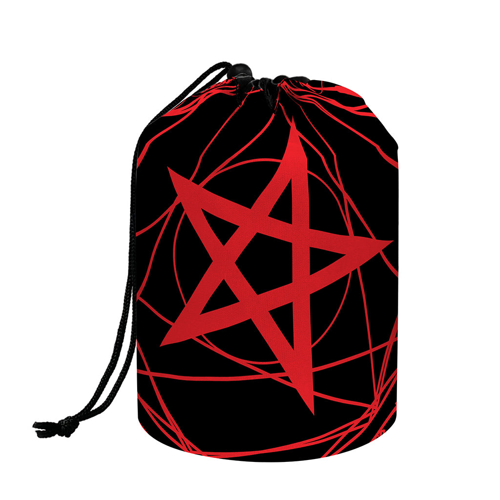 Magic Pentagram Symbol Print Drawstring Makeup Bag