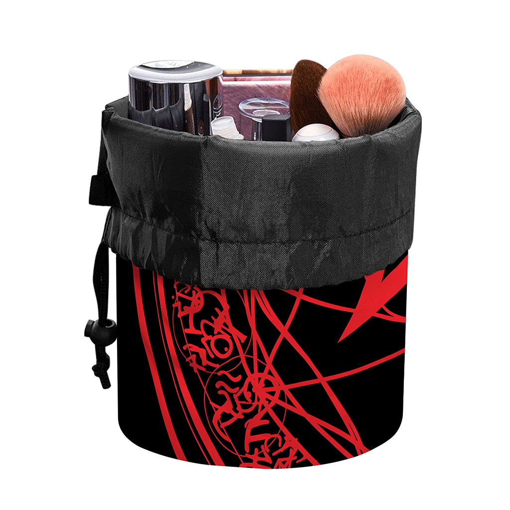 Magic Pentagram Symbol Print Drawstring Makeup Bag