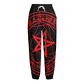 Magic Pentagram Symbol Print Fleece Lined Knit Pants