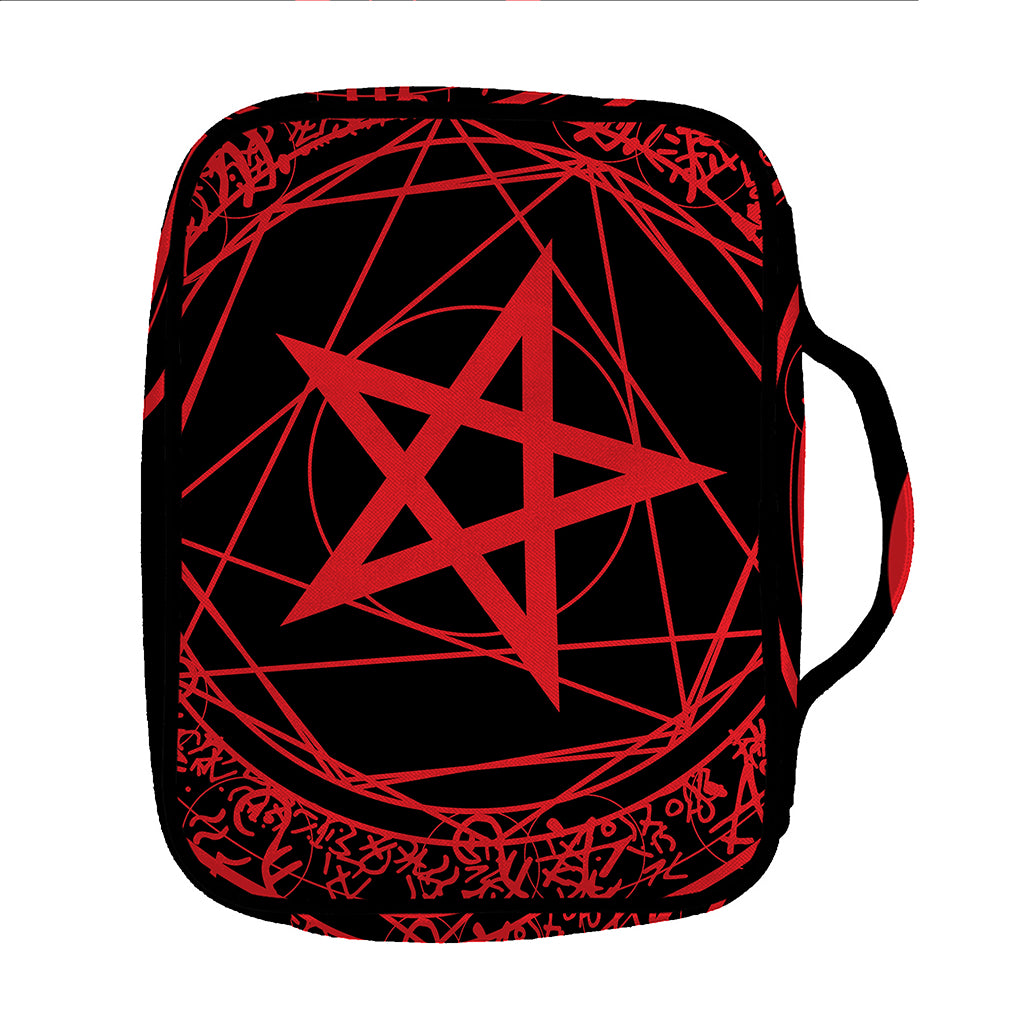 Magic Pentagram Symbol Print Front Pocket Bible Bag