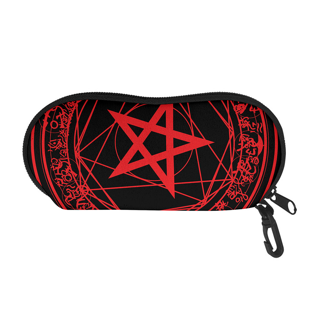 Magic Pentagram Symbol Print Glasses Case