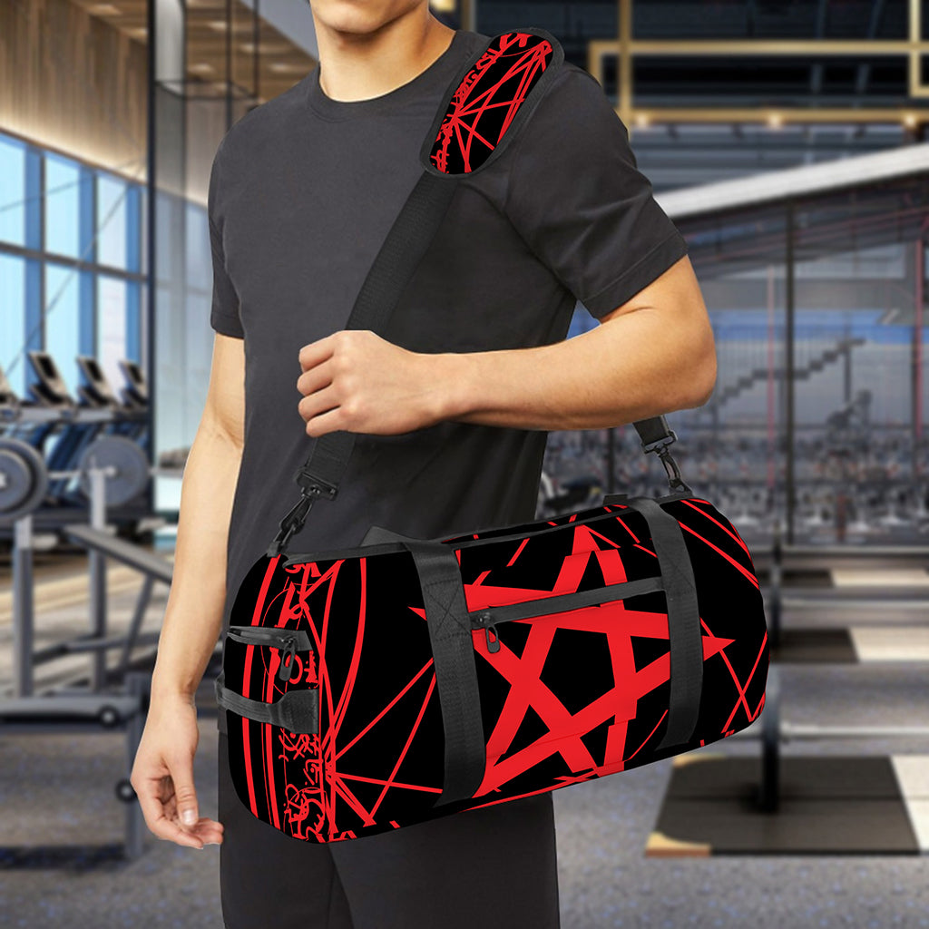Magic Pentagram Symbol Print Gym Bag
