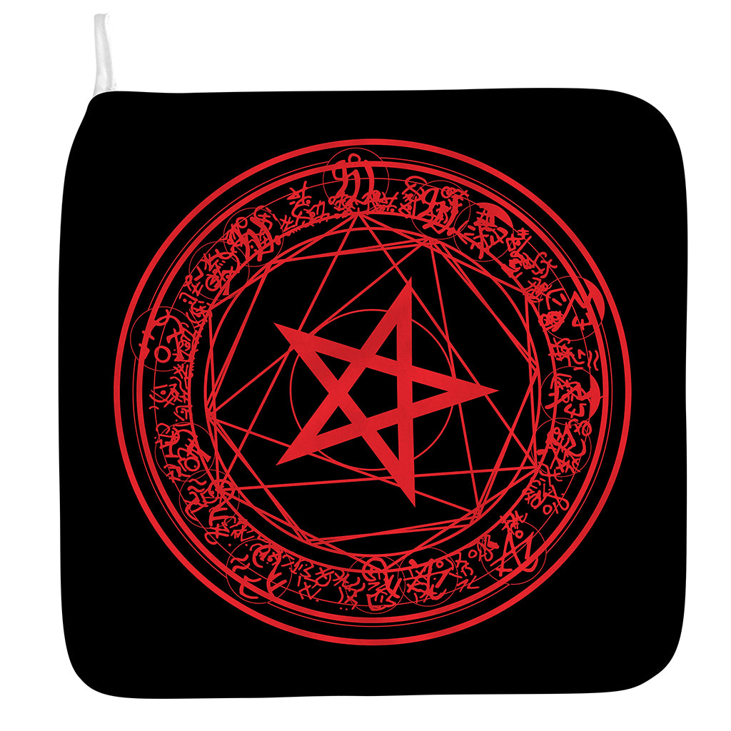 Magic Pentagram Symbol Print Hand Towel
