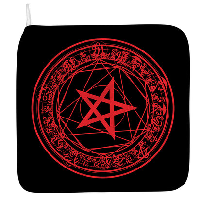 Magic Pentagram Symbol Print Hand Towel