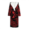 Magic Pentagram Symbol Print Hooded Bathrobe