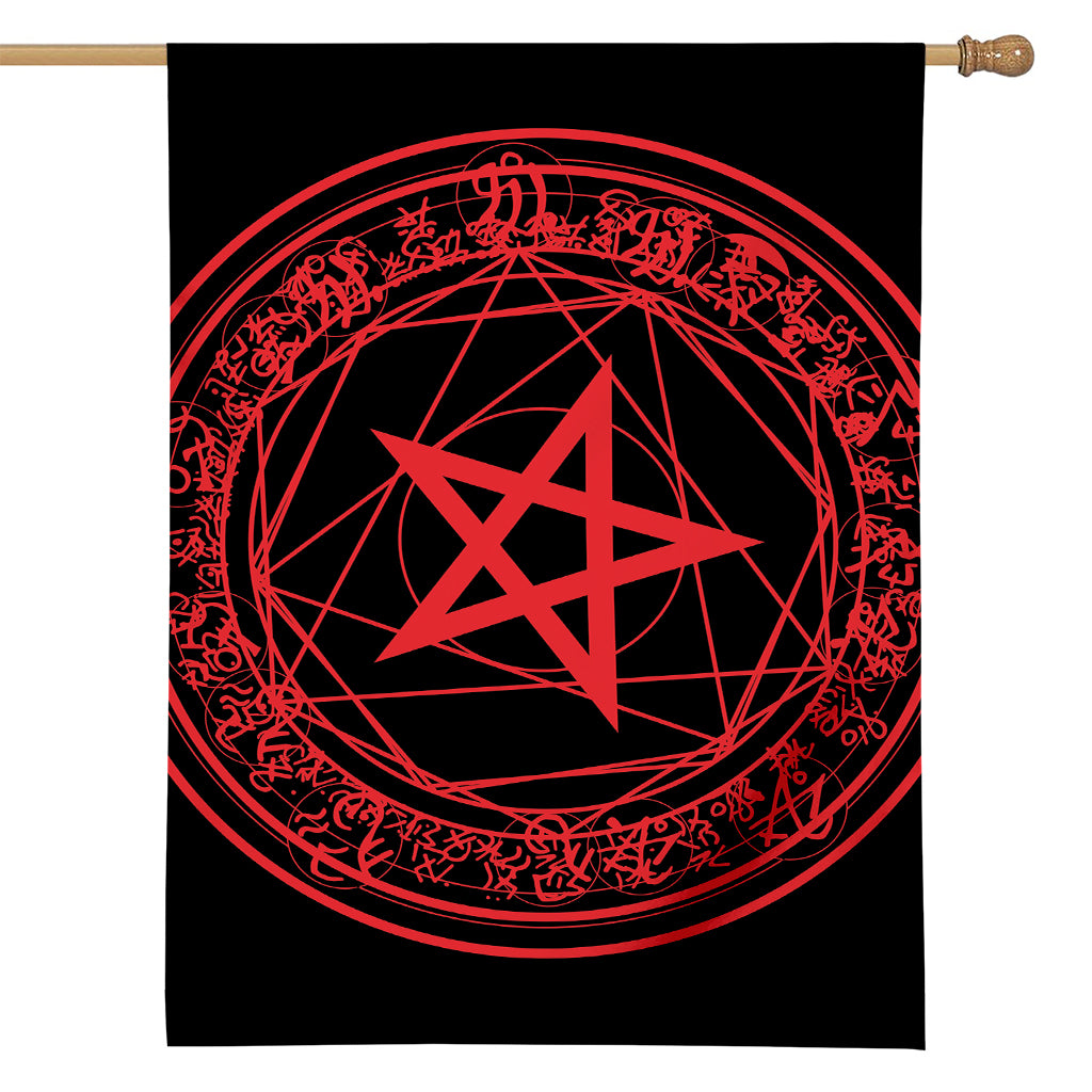 Magic Pentagram Symbol Print House Flag