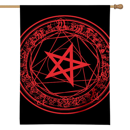 Magic Pentagram Symbol Print House Flag