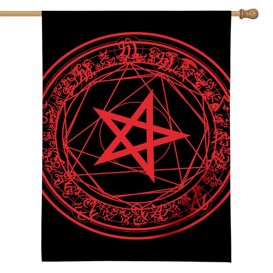Magic Pentagram Symbol Print House Flag