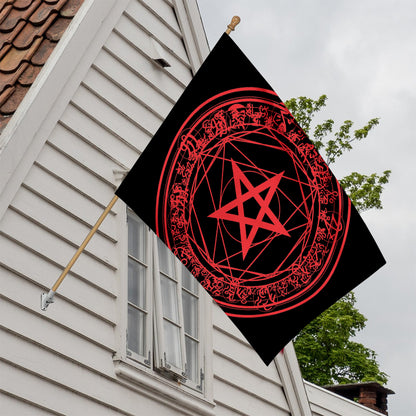 Magic Pentagram Symbol Print House Flag
