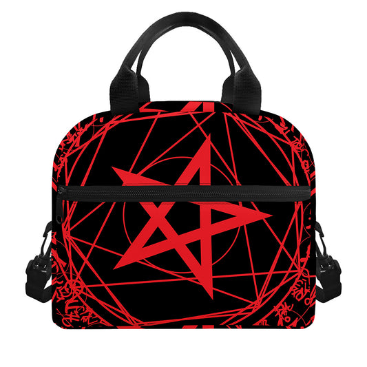 Magic Pentagram Symbol Print Insulated Lunch Bag