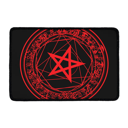 Magic Pentagram Symbol Print Kitchen Mat