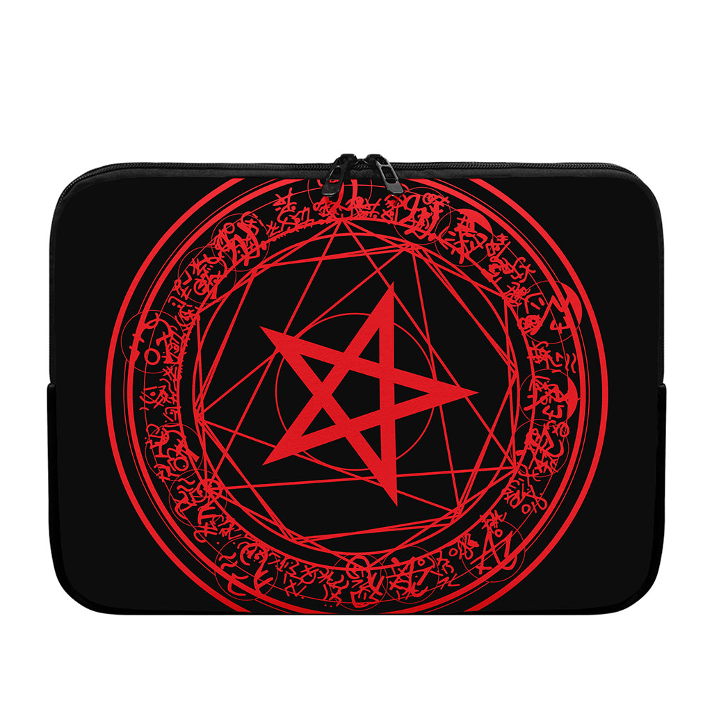 Magic Pentagram Symbol Print Laptop Sleeve