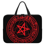 Magic Pentagram Symbol Print Laptop Sleeve With Handle