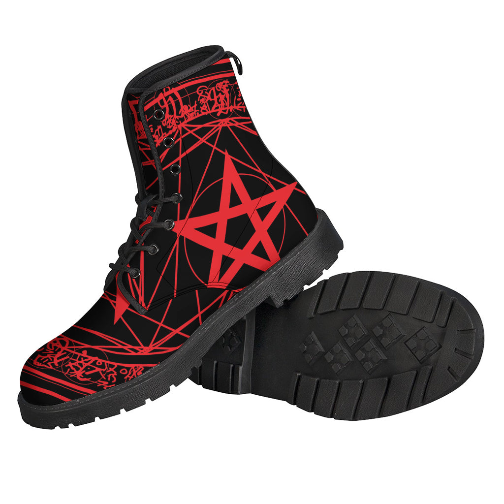 Magic Pentagram Symbol Print Backpack