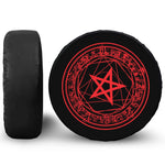 Magic Pentagram Symbol Print Leather Spare Tire Cover