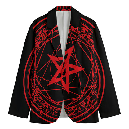 Magic Pentagram Symbol Print Men's Blazer