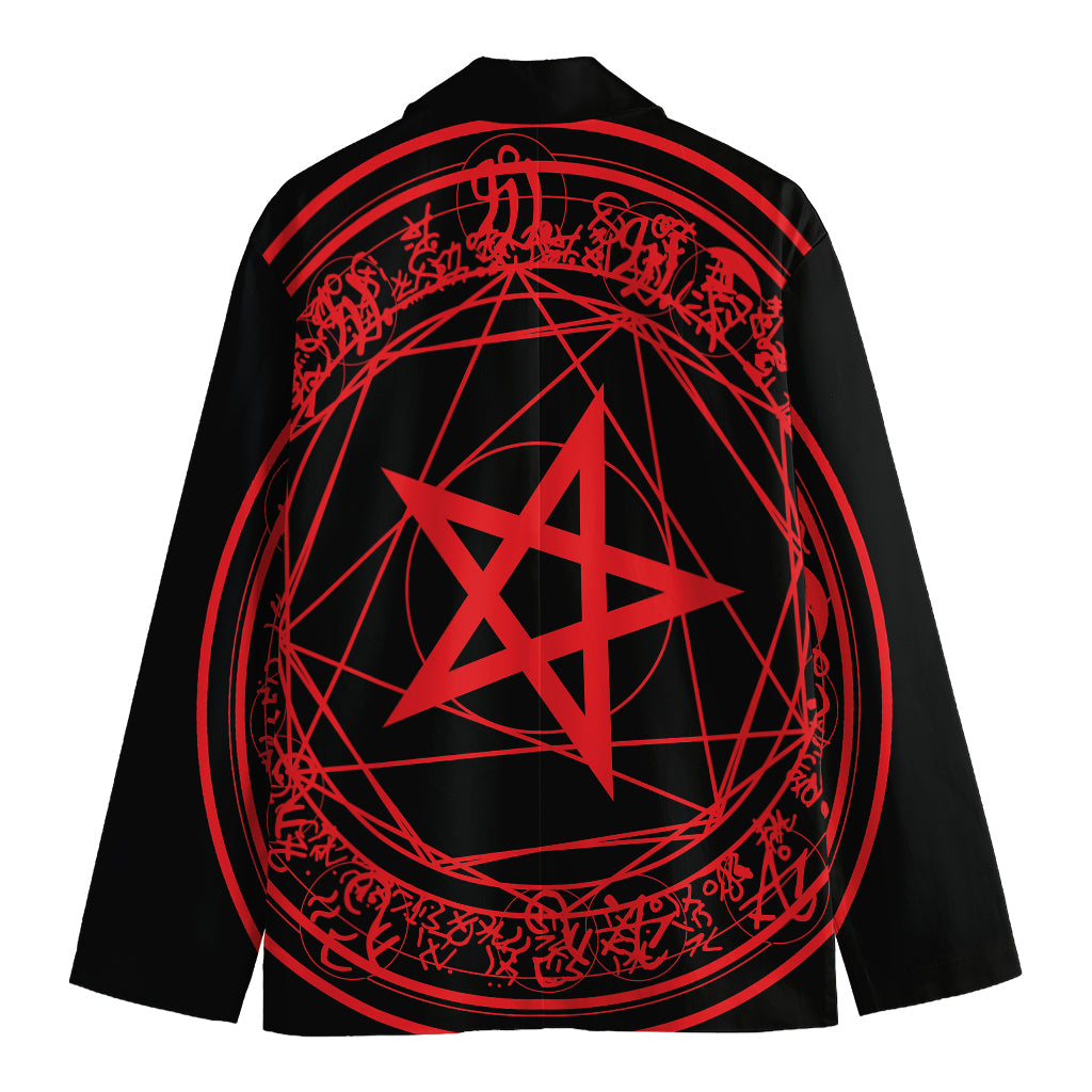 Magic Pentagram Symbol Print Men's Blazer