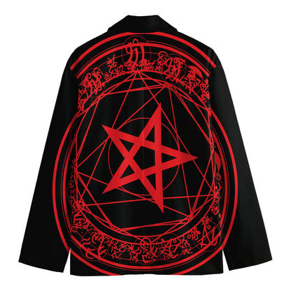 Magic Pentagram Symbol Print Men's Blazer