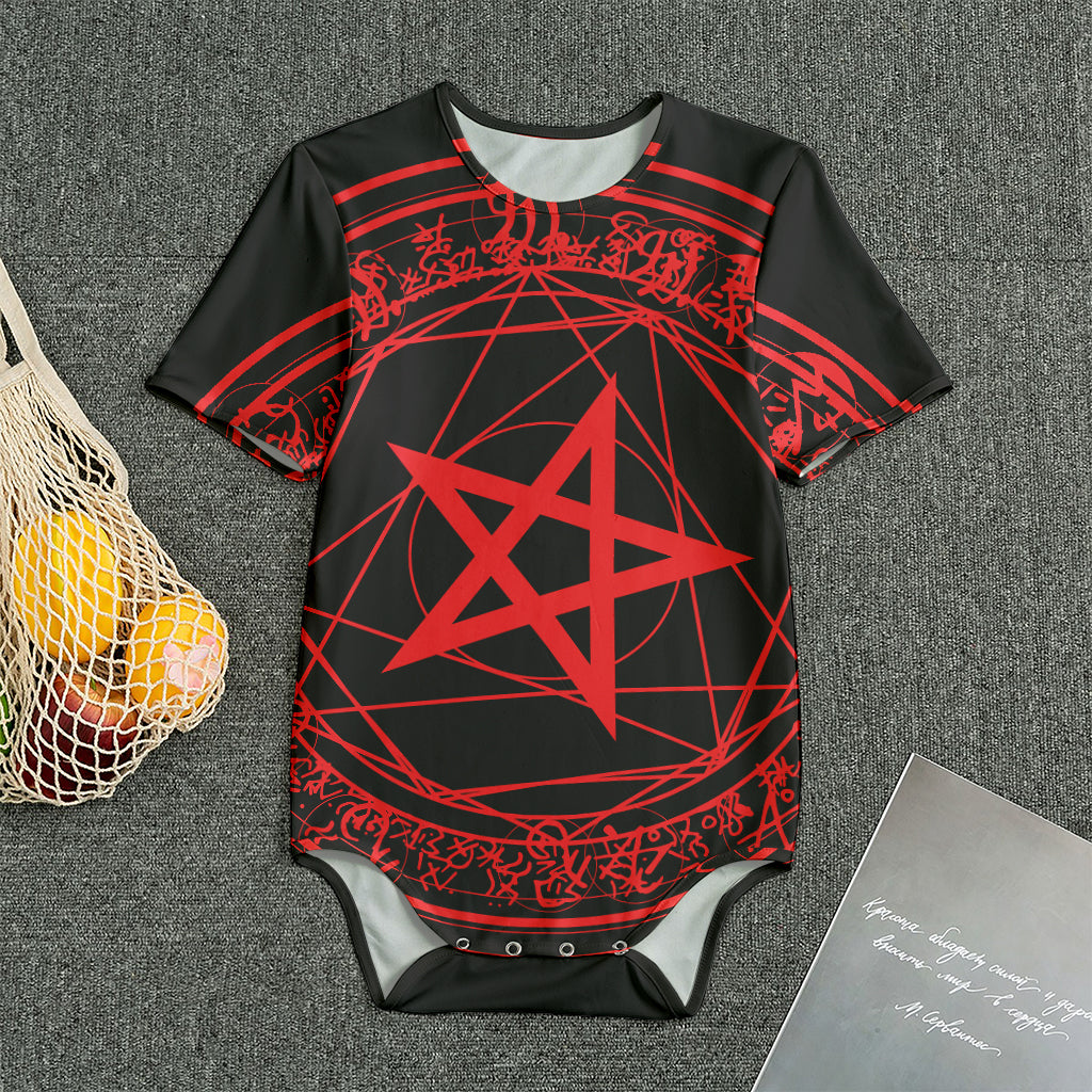 Magic Pentagram Symbol Print Men's Bodysuit