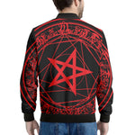 Magic Pentagram Symbol Print Men's Bomber Jacket