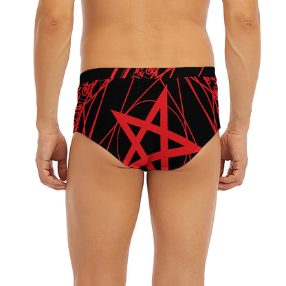 Magic Pentagram Symbol Print Men's Briefs