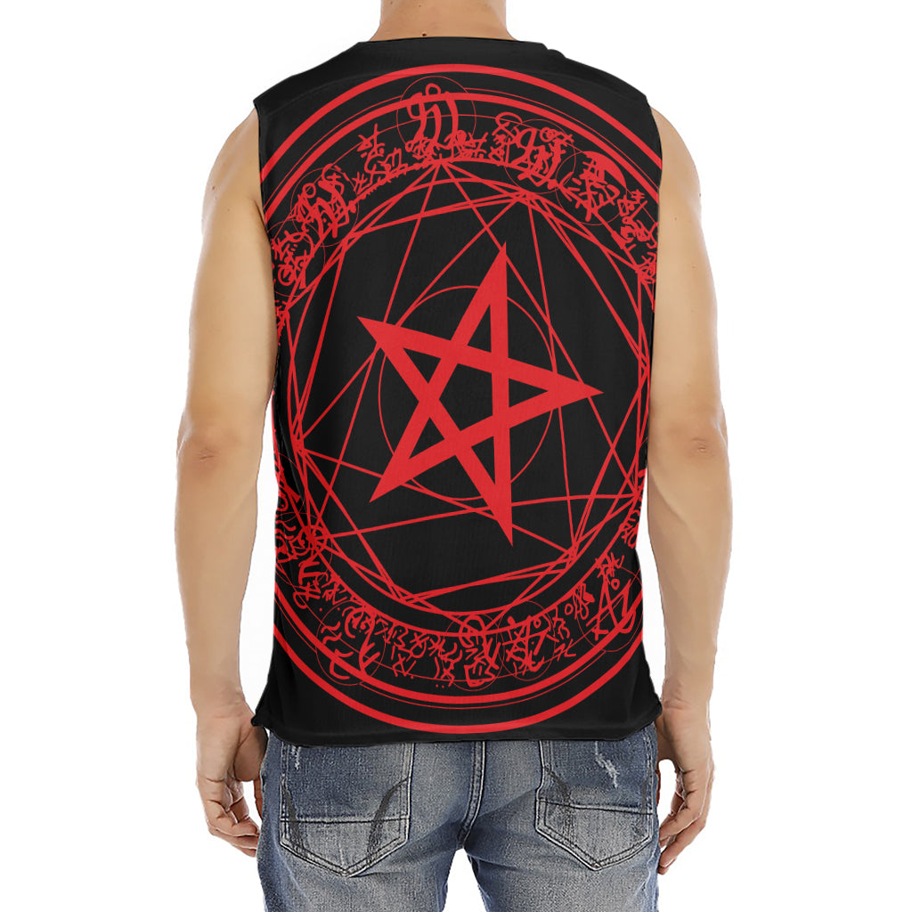 Magic Pentagram Symbol Print Men's Fitness Tank Top