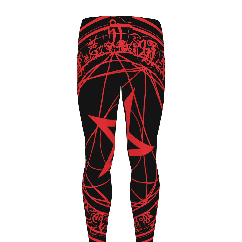 Magic Pentagram Symbol Print Men's leggings
