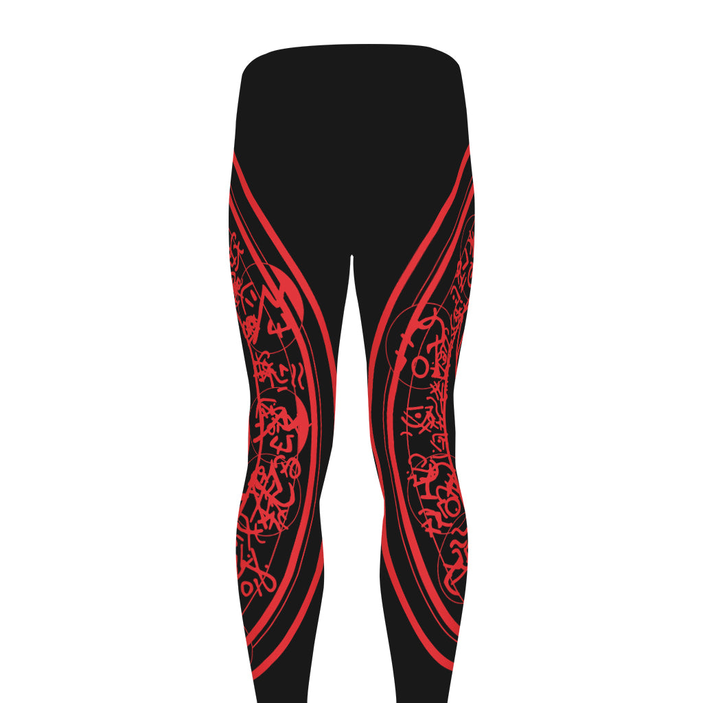 Magic Pentagram Symbol Print Men's leggings