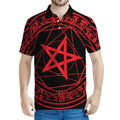 Magic Pentagram Symbol Print Men's Polo Shirt