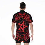Magic Pentagram Symbol Print Men's Rompers