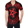 Magic Pentagram Symbol Print Men's Shirt