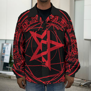 Magic Pentagram Symbol Print Men's Shirt Jacket