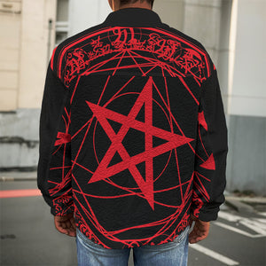 Magic Pentagram Symbol Print Men's Shirt Jacket